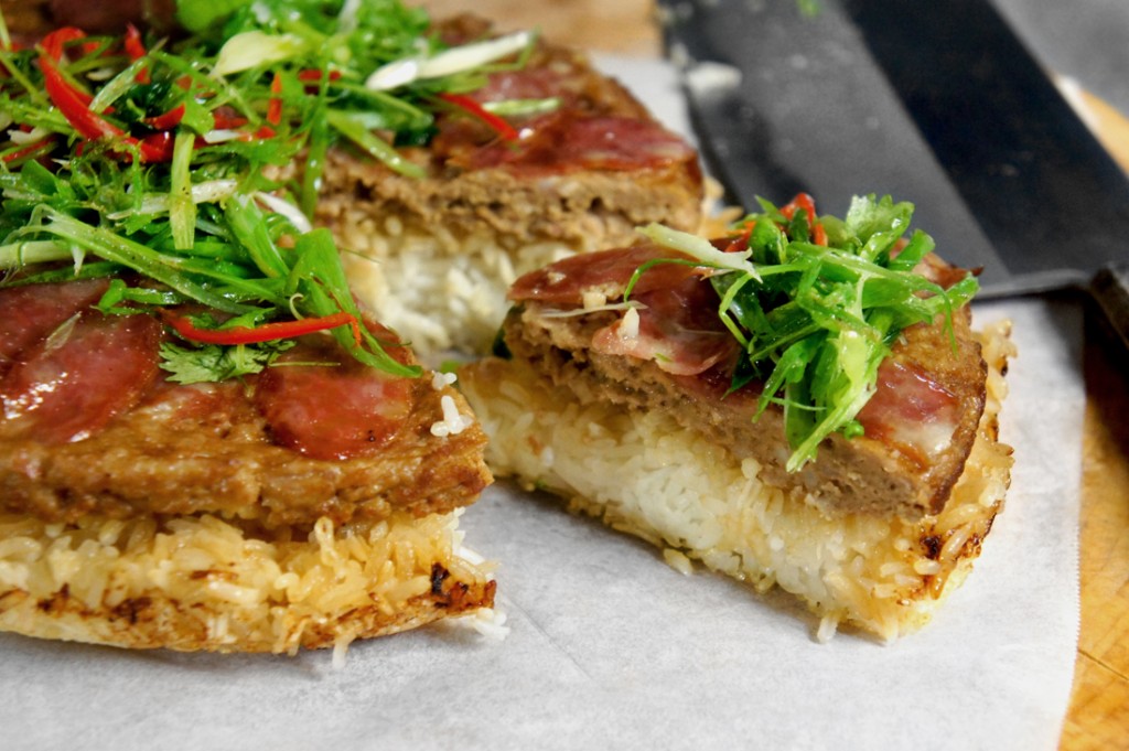 sausage rice pie